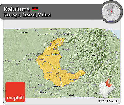 Savanna Style 3D Map of Kaluluma