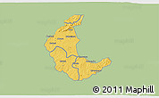 Savanna Style 3D Map of Kaluluma, single color outside