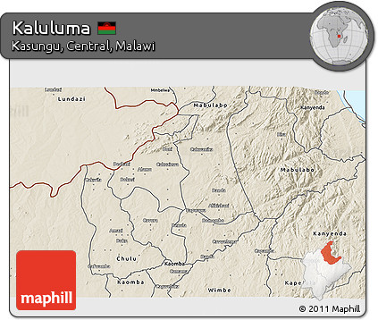 Shaded Relief 3D Map of Kaluluma