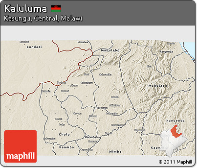 Shaded Relief 3D Map of Kaluluma