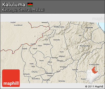 Shaded Relief 3D Map of Kaluluma