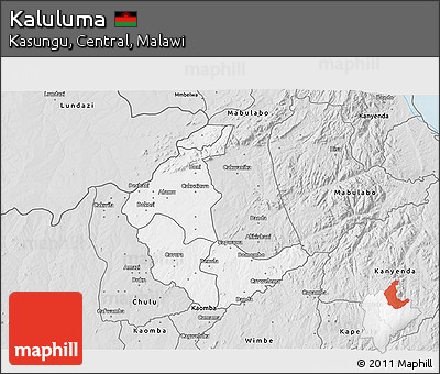 Silver Style 3D Map of Kaluluma