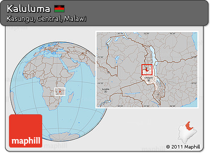Gray Location Map of Kaluluma, highlighted grandparent region