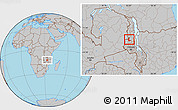 Gray Location Map of Kaluluma