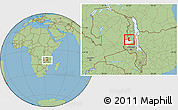 Savanna Style Location Map of Kaluluma, highlighted parent region