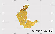 Physical Map of Kaluluma, cropped outside