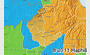 Physical Map of Kaluluma, political outside