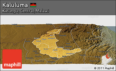 Physical Panoramic Map of Kaluluma, darken