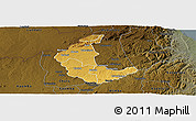 Physical Panoramic Map of Kaluluma, darken