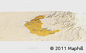 Physical Panoramic Map of Kaluluma, lighten