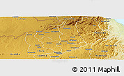 Physical Panoramic Map of Kaluluma
