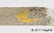 Physical Panoramic Map of Kaluluma, semi-desaturated