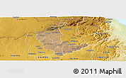 Satellite Panoramic Map of Kaluluma, physical outside