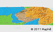 Satellite Panoramic Map of Kaluluma, political outside