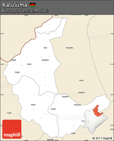Classic Style Simple Map of Kaluluma