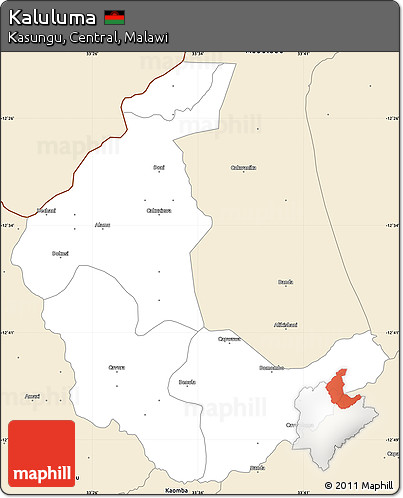 Classic Style Simple Map of Kaluluma