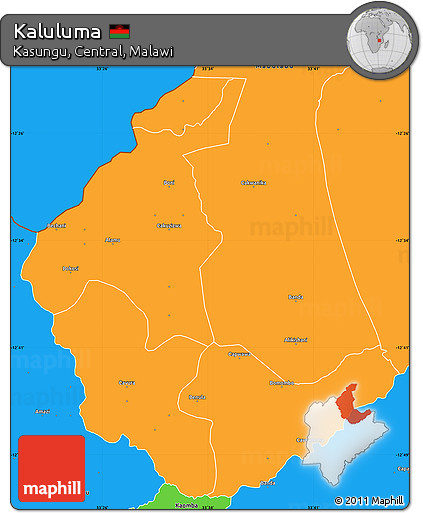 Political Simple Map of Kaluluma