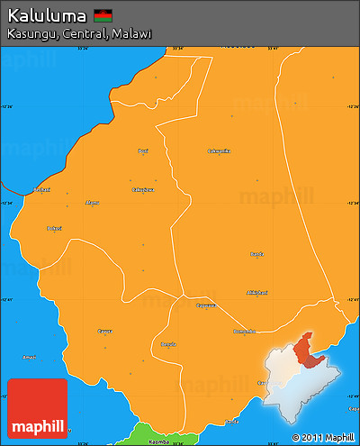 Political Simple Map of Kaluluma
