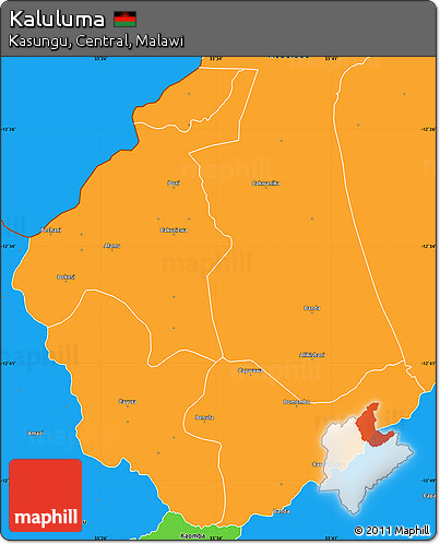 Political Simple Map of Kaluluma