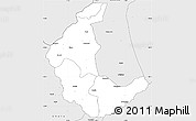Silver Style Simple Map of Kaluluma