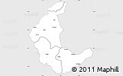 Silver Style Simple Map of Kaluluma, single color outside