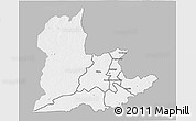 Gray 3D Map of Kaomba, single color outside