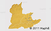 Physical 3D Map of Kaomba, cropped outside