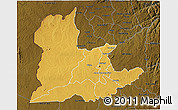 Physical 3D Map of Kaomba, darken