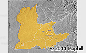 Physical 3D Map of Kaomba, desaturated