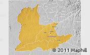 Physical 3D Map of Kaomba, lighten, desaturated
