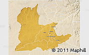 Physical 3D Map of Kaomba, lighten