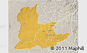 Physical 3D Map of Kaomba, lighten, semi-desaturated