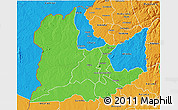 Political 3D Map of Kaomba