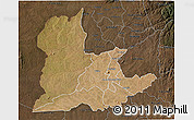 Satellite 3D Map of Kaomba, darken