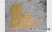 Satellite 3D Map of Kaomba, desaturated