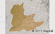 Satellite 3D Map of Kaomba, lighten, semi-desaturated