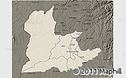 Shaded Relief 3D Map of Kaomba, darken