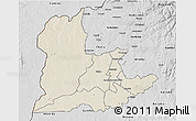 Shaded Relief 3D Map of Kaomba, desaturated