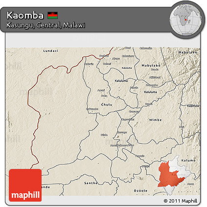 Shaded Relief 3D Map of Kaomba