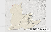 Shaded Relief 3D Map of Kaomba, lighten, semi-desaturated