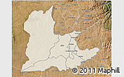 Shaded Relief 3D Map of Kaomba, satellite outside