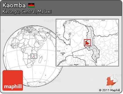 Blank Location Map of Kaomba