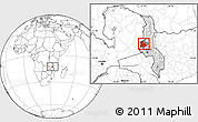 Blank Location Map of Kaomba, highlighted country, highlighted parent region