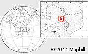 Blank Location Map of Kaomba, highlighted parent region, within the entire country