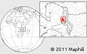 Blank Location Map of Kaomba, highlighted parent region