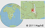 Savanna Style Location Map of Kaomba, highlighted parent region, highlighted grandparent region