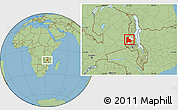 Savanna Style Location Map of Kaomba, highlighted parent region
