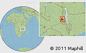 Savanna Style Location Map of Kaomba