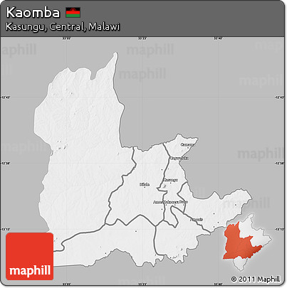 Gray Map of Kaomba, single color outside