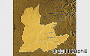 Physical Map of Kaomba, darken